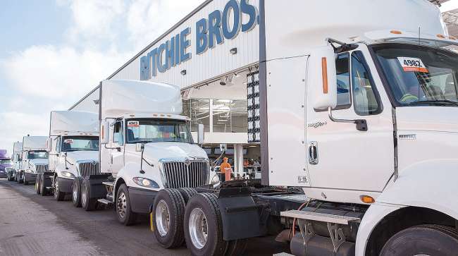 Ritchie Bros. building and trucks