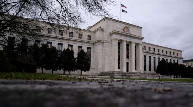 The Federal Reserve building stands in Washington. (Stefani Reynolds/Bloomberg News)