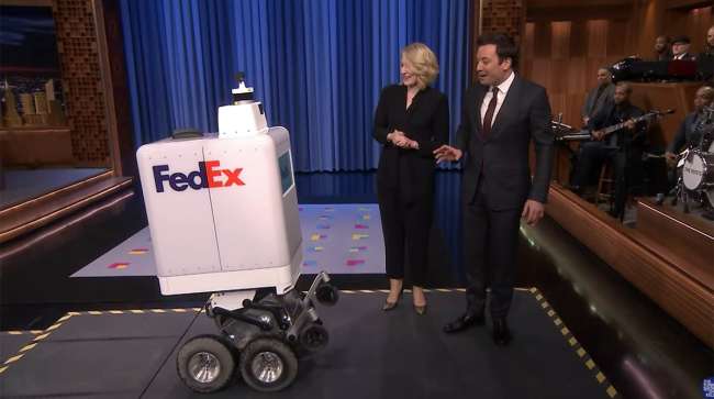 jimmy Fallon and the FedEx Same Day Bot