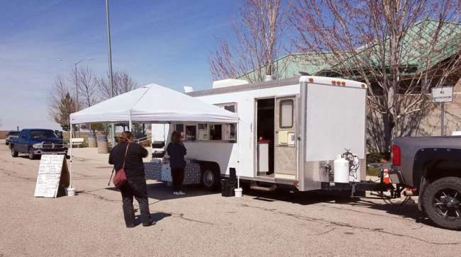 Food truck at a rest stop in Idaho