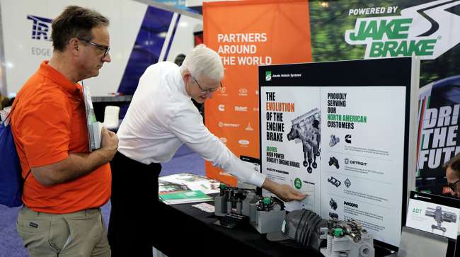Steven Ernest (right) of Jacobs Vehicle Systems