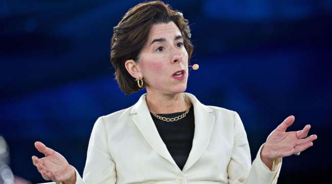 Rhode Island Gov. Gina Raimondo speaks during a panel discussion at a summit in Washington in 2018.