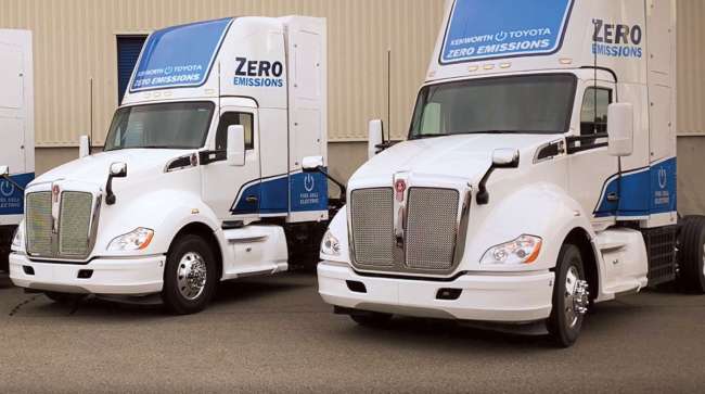 Zero Emissions trucks at the Port of Los Angeles