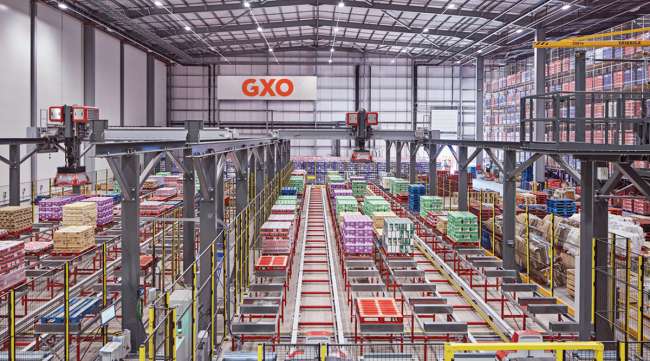 Inside a GXO warehouse