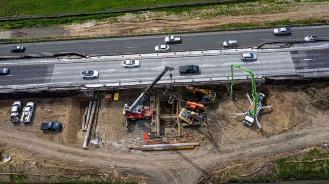 Highway 101 construction