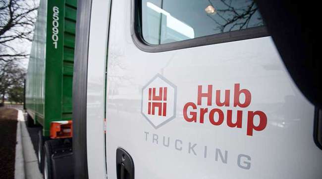 Hub Group truck closeup