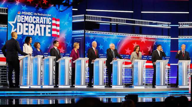 Democratic candidates at debate