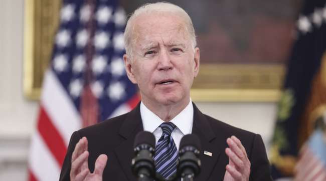 President Joe Biden delivers remarks from the White House on June 23. (Oliver Contreras/Bloomberg News)