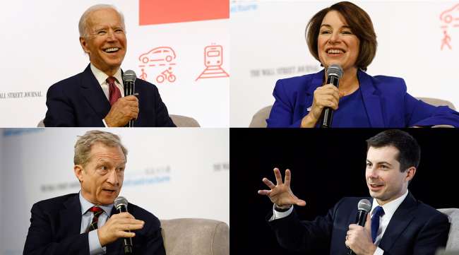 Joe Biden, Amy Klobuchar, Tom Steyer and Pete Buttigieg talk infrastructure