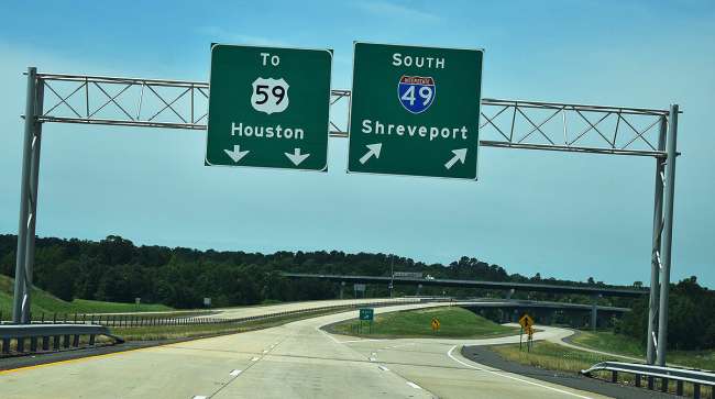 1-49 exit to Shreveport