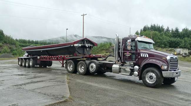 Mack Granite tractor and trailer