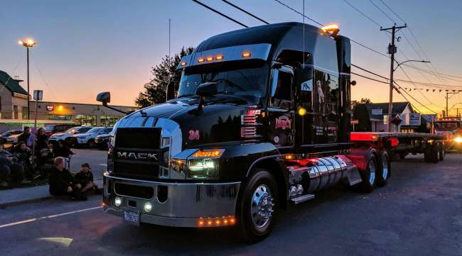 A Mack Anthem sits parked. Mack Trucks is a division of Volvo Group. (Volvo Group)