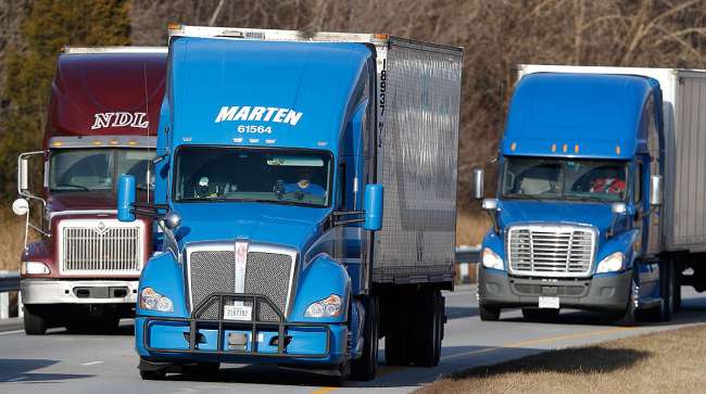 Marten trucks on the highway