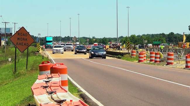 Mississippi road work zone