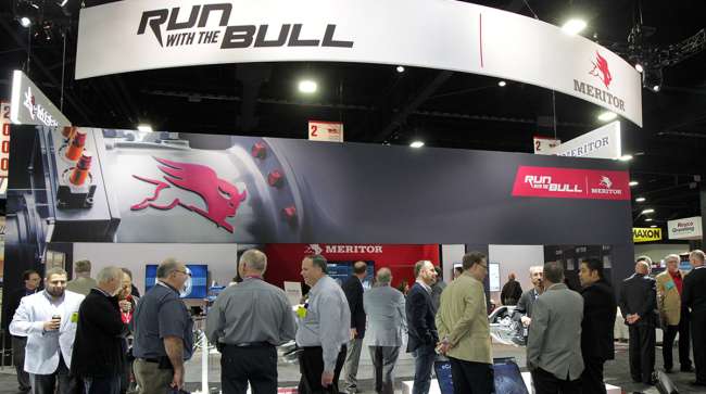 Meritor booth at industry show