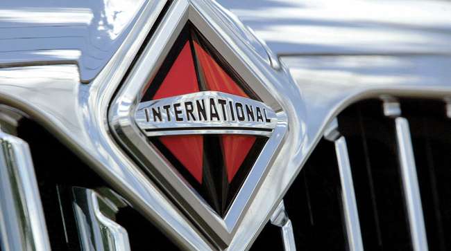 International logo on truck