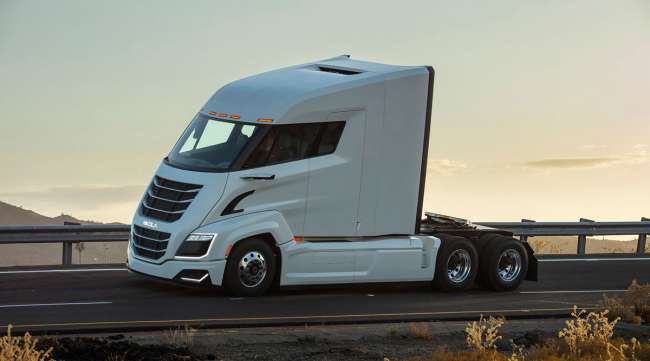 The Nikola Two fuel-cell powered big rig hauler, set for production in 2023.