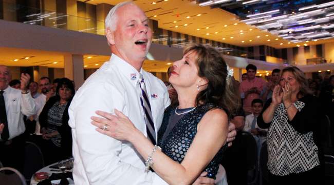 Scott Woodrome and his wife Lorraine celebrate NTDC title.