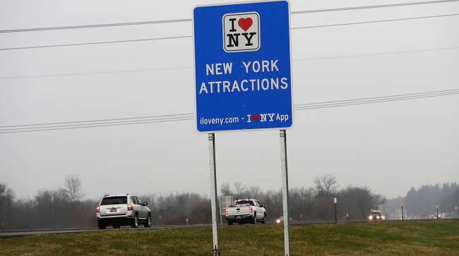 I Love NY highway sign