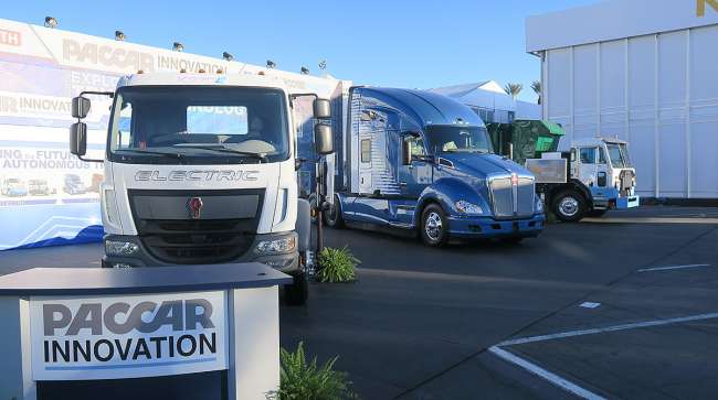 Paccar and Peterbilt lineup at CES