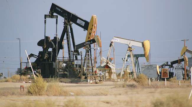 Oil derricks in the Permian Basin