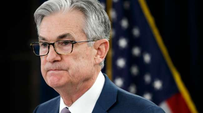 Federal Reserve Chair Jerome Powell pauses during a news conference in Washington on March 3.