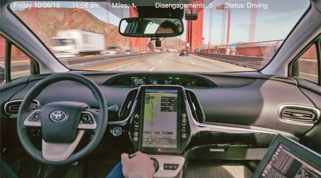 Interior of Pronto autonomous car