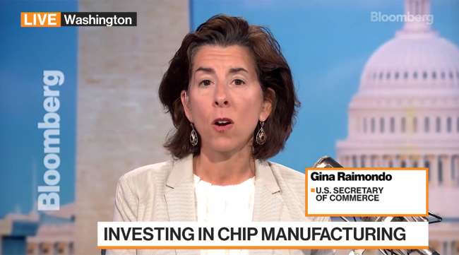 Commerce Secretary Gina Raimondo interviewed on Bloomberg TV
