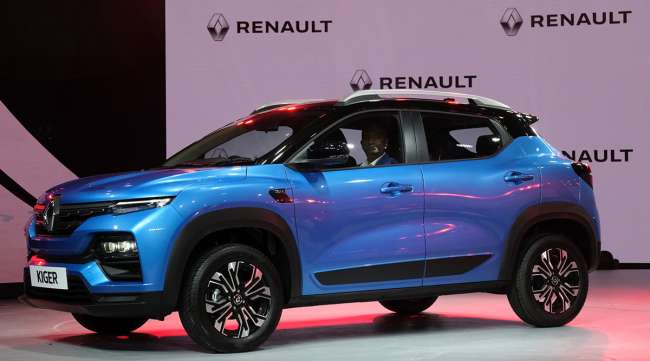 A Renault Kiger sports utility vehicle