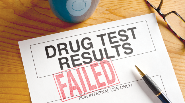 Getty Image of failed drug test