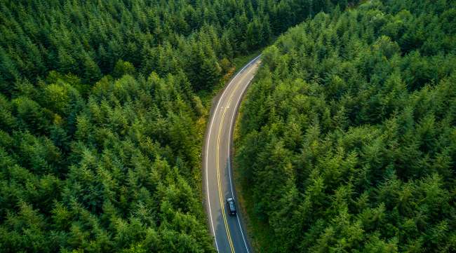 Rural road in Washington state