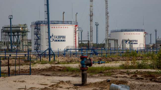 Gazprom oil producing facility in the Yamal region, Russia.