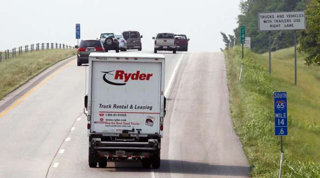 Ryder truck in Kentucky