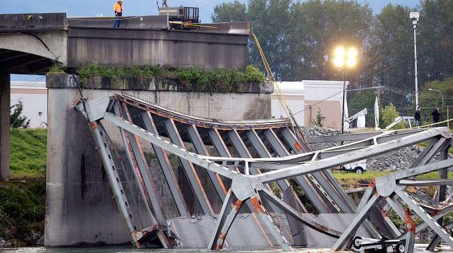 Collapsed Skagit River Bridge 2013