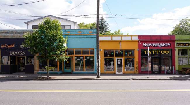 Small business stand temporarily closed in Portland, Ore., on June 17.