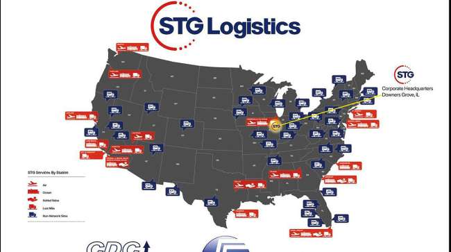 STG Logistics map