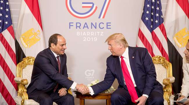 Abdel Fattah al-Sissi and Donald Trump