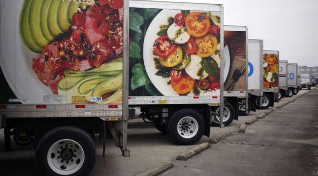 Sysco food distribution trucks