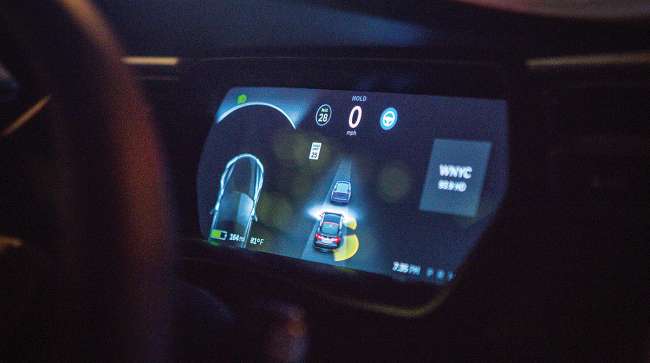 Tesla Autopilot screen