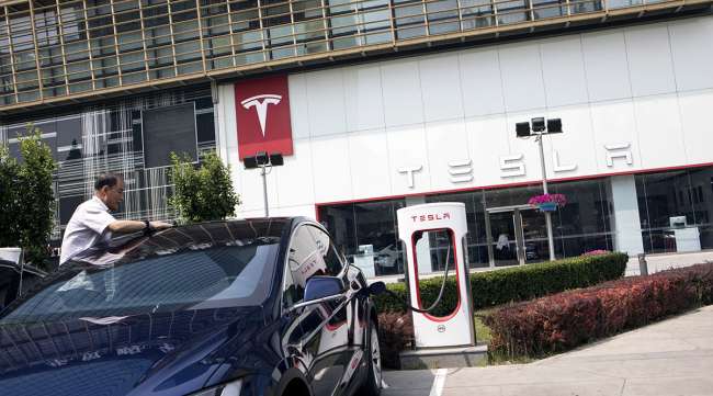 Tesla storefront in China