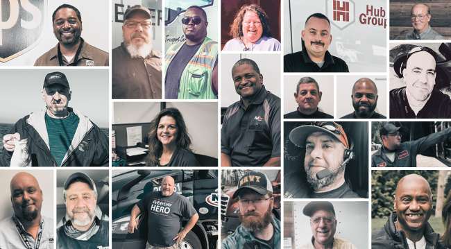 A collage of Trucking's Frontline Heroes