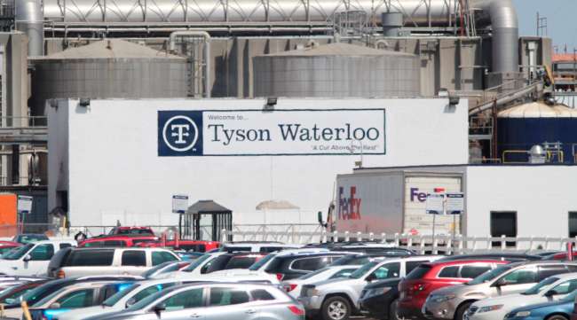 Tyson's Waterloo, Iowa, meat plant.
