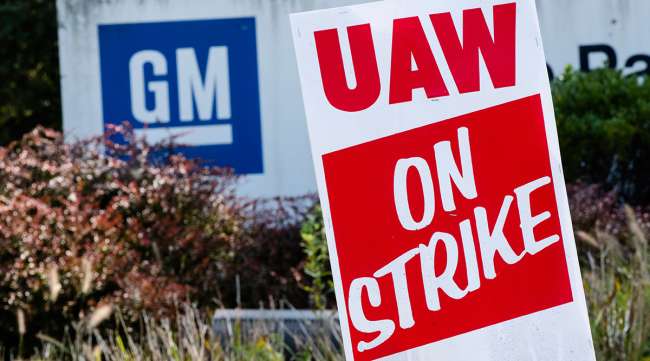 United Auto Workers strike sign