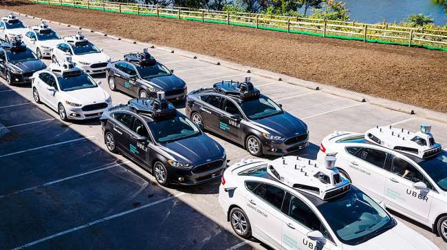 Uber self-driving fleet