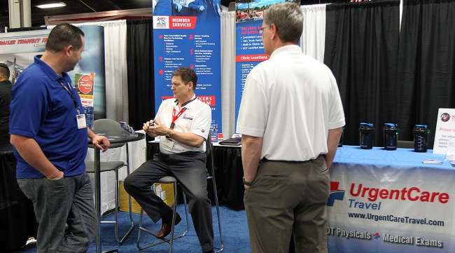 The UrgentCare booth at the Mid-America Trucking Show