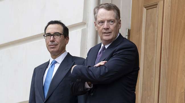 Treasury Secretary Steven Mnuchin (left) and Trade Representative Robert Lighthizer