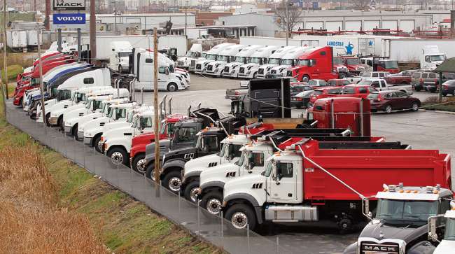 Used truck lot in Kentucky