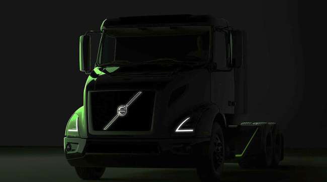 A preview of the Volvo VNR Electric