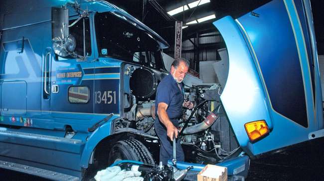 Werner mechanic truck bay