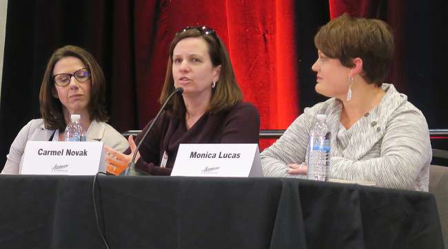 Panelists Jessica Herren, Carmel Novak and Monica Lucas